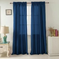 Promo 🎉 Curtain Panels RT Designers Collection Nikki Faux Silk Rod Pocket Curtain Panel ✨