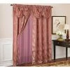 Hot Sale 😍 Curtain Panels RT Designers Collection Palm Floral Textured Jacquard 84 In. Single Rod Pocket Curtain Panel With Attached Valance ✨