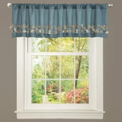 Best Pirce 🎁 Curtain Panels Triangle Home Fashions Flower Drops Window Curtain Set 🧨
