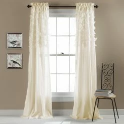 Wholesale 🎉 73 - 84 In. Triangle Home Fashions Avery Rod Pocket Curtain Pair ✨