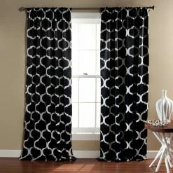 Deals 🔥 Curtain Panels Triangle Home Fashions Geo Blackout Rod Pocket Curtain Pair ❤️