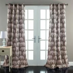 Buy 💯 Curtain Panels Lush Decor Elephant Parade Window Curtains Set ✔️