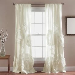 Cheapest 🥰 73 - 84 In. Triangle Home Fashions Lush Decor Serena Window Curtain Panel 🥰
