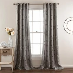 Best Sale π Curtain Panels Half Moon Swirl Window Curtain Set π