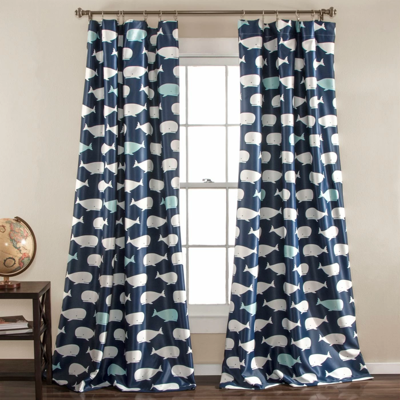 Discount 🤩 Curtain Panels Half Moon Whale Window Curtain Panel Set 🤩 1 Discount 🤩 Curtain Panels Half Moon Whale Window Curtain Panel Set 🤩