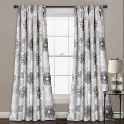 Promo π Curtain Panels Half Moon Multi Circles Room Darkening Window Curtain Set π