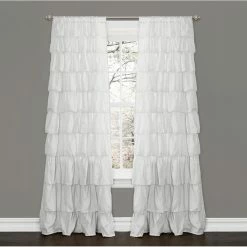 Hot Sale 🎁 Curtain Panels Lush Decor Ruffle Window Curtain Panel ✔️