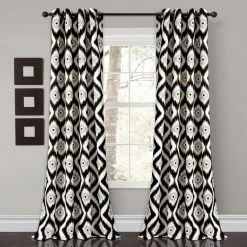 Cheapest π Curtain Panels Lush Decor Diamond Ikat Room Darkening Window Curtain π