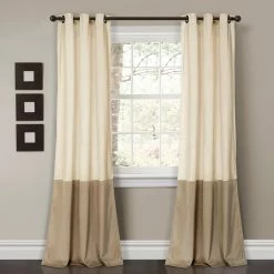 Best reviews of 🎁 Curtain Panels Lush Decor Prima Velvet Color Block Darkening Panel Pair 🤩