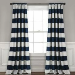 Budget 🤩 Curtain Panels Lush Decor Stripe Blackout Panel Pair 👍