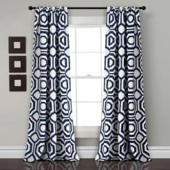 Best reviews of 👍 Curtain Panels Lush Decor Octagon Blocks Room Darkening Window Curtains Set 😀