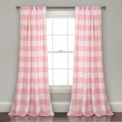 Best deal ✔️ Curtain Panels Lush Decor Kelly Checker Room Darkening Curtain Panel Pair 👏