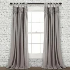 Hot Sale 🔥 Curtain Panels Lush Decor Lydia Ruffle Window Curtain Set ⌛