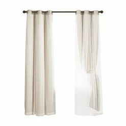 Brand new 👍 Curtain Panels Lush Decor Black Out Grommet Panel Pair With Sheer Panels 🛒