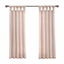 Best Sale π― Curtain Panels Lush Decor Burlap Knotted Tab Panel Pair π