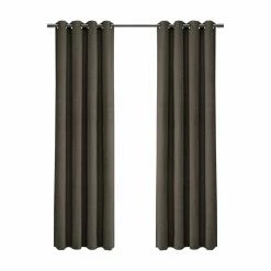 New 🧨 Curtain Panels Lush Decor Faux Linen Grommet Absolute Blackout Curtain Panel ✔️