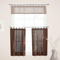 Discount β€οΈ Curtain Tiers Versailles Viscose From Bamboo Ring Top Tier Set βοΈ