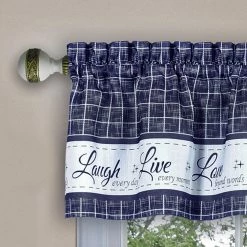 Buy 🤩 Curtain Tiers Achim Live Love Laugh Window Curtain Tier Pair And Valance Set 💯 -Window Curtains Shop scaleACHM334