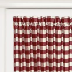 Coupon 💯 64 - 72 In. Achim Buffalo Check Rod Pocket Door Panel And Tieback ⭐ -Window Curtains Shop scaleACHM449 1