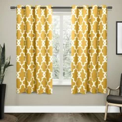 Outlet 🎉 Curtain Panels Exclusive Home Ironwork Grommet Curtain Panel Pair 🧨 -Window Curtains Shop scaleAMAL033