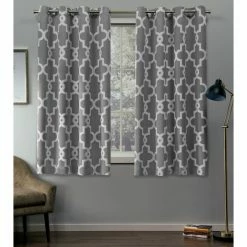 Coupon 👍 Curtain Panels Exclusive Home Ironwork Sateen Blackout Grommet Curtain Panel Pair ✔️ -Window Curtains Shop scaleAMAL202