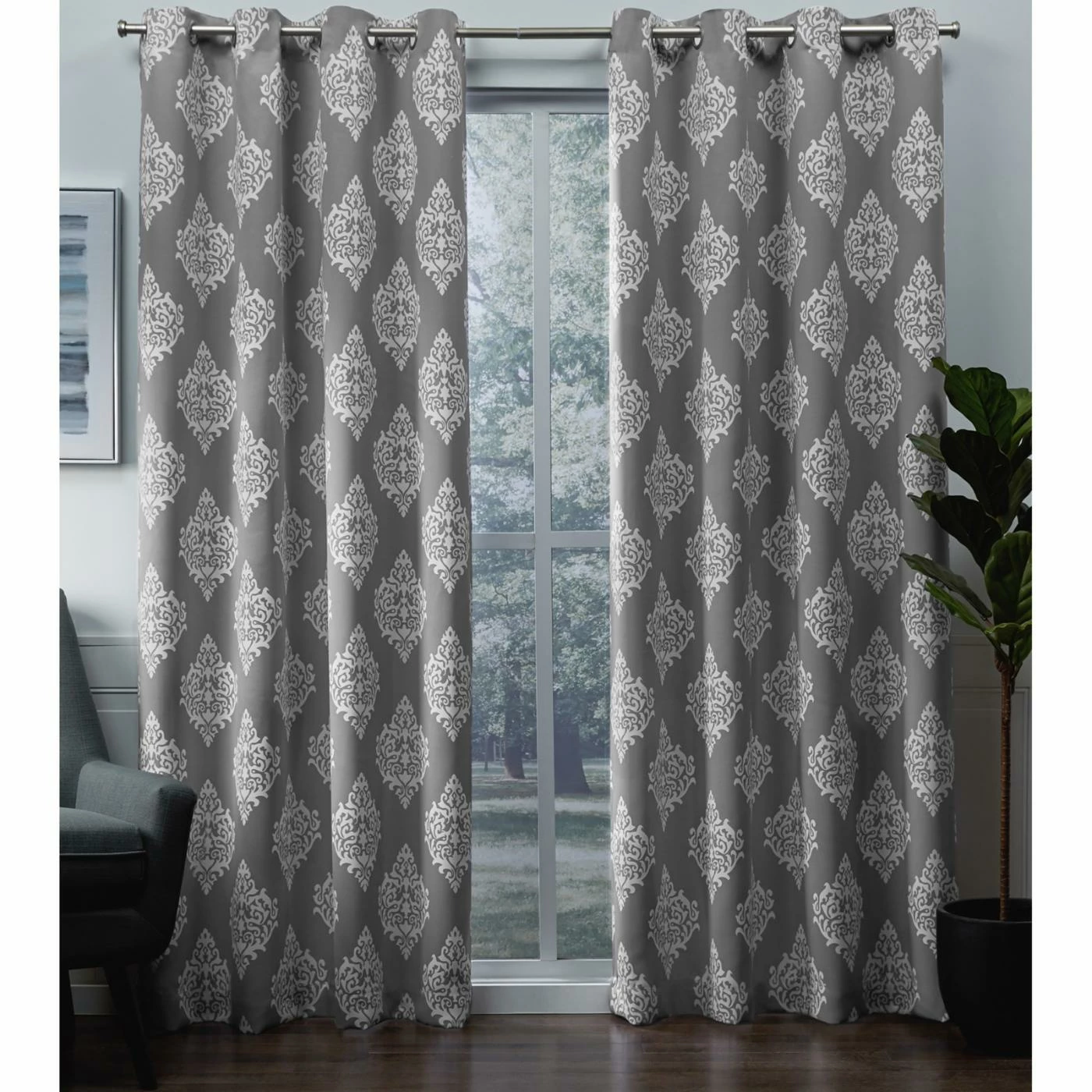 Best reviews of π 96 - 108 In. Exclusive Home Medallion Blackout Grommet Curtain Panel Pair π 5 Best reviews of π 96 - 108 In. Exclusive Home Medallion Blackout Grommet Curtain Panel Pair π - Image 5