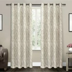 Outlet 🔥 Curtain Panels Exclusive Home Oakdale Grommet Curtain Panel Pair 👍 -Window Curtains Shop scaleAMAL208