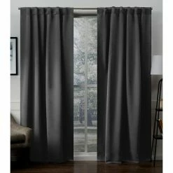 Best deal 🔔 Curtain Panels Exclusive Home Sateen Blackout Hidden Tab Curtain Panel Pair ⌛ -Window Curtains Shop scaleAMAL209