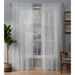 Best Sale 🧨 Curtain Panels Exclusive Home Tassels Rod Pocket Curtain Panel Pair 😍 -Window Curtains Shop scaleAMAL213