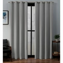 Outlet 😍 Curtain Panels Exclusive Home Sateen Twill Woven Blackout Grommet Top Curtain Panel Pair 🔔 -Window Curtains Shop scaleAMAL249