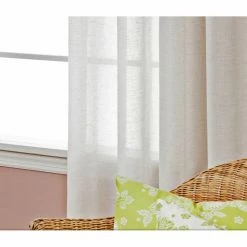 Buy 🌟 Curtain Panels Best Home Fashion Faux Flax Linen Grommet Top Curtain ⭐ -Window Curtains Shop scaleBESH024