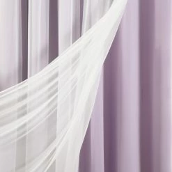 Best Pirce 🥰 Curtain Panels Best Home Fashion Wide Tulle And Blackout Mix And Match Curtains 🤩 -Window Curtains Shop scaleBESH092