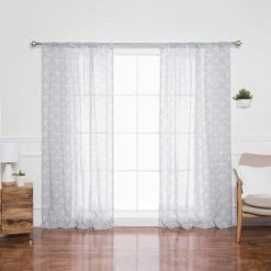 Coupon 🧨 Curtain Panels Best Home Fashion Sheer Faux Linen Reverse Diamante Curtains ❤️ 12 Coupon 🧨 Curtain Panels Best Home Fashion Sheer Faux Linen Reverse Diamante Curtains ❤️ -Window Curtains Shop scaleBESH227