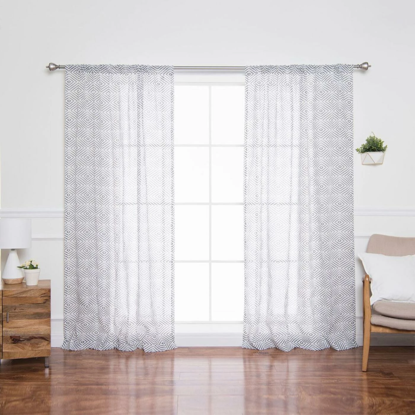 Coupon 🧨 Curtain Panels Best Home Fashion Sheer Faux Linen Reverse Diamante Curtains ❤️ 5 Coupon 🧨 Curtain Panels Best Home Fashion Sheer Faux Linen Reverse Diamante Curtains ❤️ - Image 5