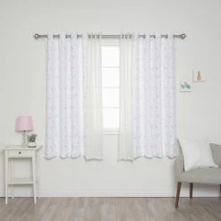 Best deal 😉 Curtain Panels Best Home Fashion Tulle And Flamingo Mix And Match Curtains 👏 -Window Curtains Shop scaleBESH249
