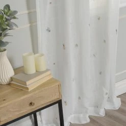 Cheapest ✨ Curtain Panels Best Home Fashion Sheer Beetles And Bees Curtains 🌟 -Window Curtains Shop scaleBESH331