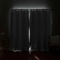 Budget ⌛ Curtain Panels Best Home Fashion Linen Textured Grommet Thermal Total Blackout Curtain Panel Pair ⭐ 14 Budget ⌛ Curtain Panels Best Home Fashion Linen Textured Grommet Thermal Total Blackout Curtain Panel Pair ⭐ -Window Curtains Shop scaleBESH338