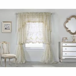 Best Sale ✔️ Curtain Panels Habitat Grandeur Embroidered Pole Top Curtain Panel 🛒 -Window Curtains Shop scaleCMNW142