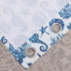 Promo 👍 73 - 84 In. Greenland Home Fashions Pebble Beach Window Panel Pair 🎉 -Window Curtains Shop scaleGRNLD638