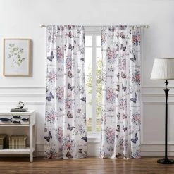 Discount 😍 73 - 84 In. Barefoot Bungalow Garden Joy Window Panel Pair 😉 -Window Curtains Shop scaleGRNLD663