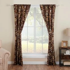 Coupon 🌟 73 - 84 In. Barefoot Bungalow Audrey Window Panel Pair - Chocolate 😀 -Window Curtains Shop scaleGRNLD668