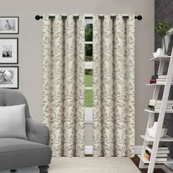 Discount ⭐ Curtain Panels Superior Leaves Blackout 2 Panel Curtains 🥰 -Window Curtains Shop scaleHCIN1351