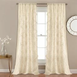 Best Sale 😀 Curtain Panels Lush Decor Ruffle Diamond Panel Pair ⭐ -Window Curtains Shop scaleTRIA578