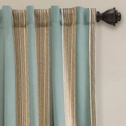 Cheapest 🥰 Curtain Panels Julia Stripe Room Darkening Window Curtain Set By Half Moon ✨ -Window Curtains Shop scaleTRIA620