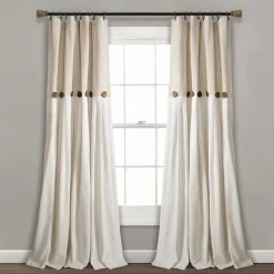 Brand new 😀 Curtain Panels Lush Decor Linen Button Curtain Panel 😀 -Window Curtains Shop scaleTRIA949